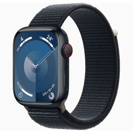 ساعت هوشمند اپل مدل Series 9 Aluminum 45mm sport loop دارای قابلیت های کنترل موسیقی (Music Player)، کنترل سطح اکسیژن خون، قابلیت مکالمه از طریق بلوتوث بند پارچه ای